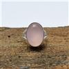 Grazioso Quarzo Rosa Gemma 925 Argento Sterling Handmade Anello Tutte le Misure