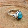 Belli Blu Rame Turchese Gemma 925 Argento Sterling Artigianale Anello Tutti Size