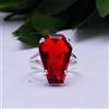 Handmade Meravigliosi Mozambico Granato Gemma 925 Argento Sterling Handmade Anello Tutti