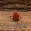 Splendid Rosso Corniola Gemma 925 Argento Sterling Handmade Anello Tutti Misura