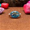 Handmade Fantastici Svizzero Blu Topazio Gemma 925 Argento Sterling Handmade Anello Tutti