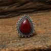 Belli Rosso Corniola Gemma 925 Argento Sterling Artigianale Anello Tutti Misura