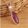 Bel Pendente In Argento Sterling 925 Con Gemma Africana In Ametista S-375