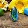 Handmade Grazioso London Topazio Blu Gemma 925 Argento Handmade Anello Tutte le Misure