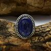 Handmade Belli Blu Lapislazzuli Gemma 925 Argento Sterling Handmade Anello Tutti Misura