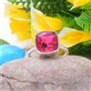 Incredibile Rubellite Gemma 925 Argento Sterling Artigianale Anello Tutti Misura