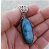 Pendente In Argento Sterling 925 Con Pietra Preziosa Labradorite S-536