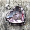 Incredibile Pendente In Argento Sterling 925 Con Gemma Di Kunzite Rosa 1.8"