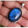 Ciondolo Artigianale in Argento 925 con Pietra Labradorite Ovale S-685