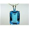 Astounding Topazio Blu Gemma 925 Argento Sterling Fatto a Mano Ciondolo G-34