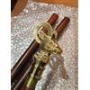 Timeless Emporium Hub Bastone da passeggio testa di ariete in ottone canna stile vintage albero in ...