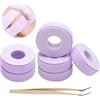 VOSSOT 6 Rotoli Nastro per Ciglia Estensione Delle Professionali Ciglia Traspirante Micropori Nastro Sotto Il Dell'Occhio Include 1 Paio di Pinzette Viola 1.25cm*9m