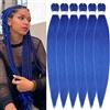 YDDM Capelli Per Treccine Africane Blu Extension Treccine Texture Yaki Easy Install per Principianti 32 Pollici 6 Pezzi Capelli Leggeri e Naturali per Box Braids, Twist e Crochet