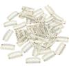 Yolev 50 Pezzi Clip per Parrucca Beige Intrecciati 6 Denti a Forma di U Hair Cip di Estensione Hair Clip Extension Capelli Parrucca del Silicone del Metallo per Parrucche Donne