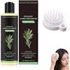 YIMVUNZ Shampoo al Rosmarino per Crescita Capelli Donna (268ml) con Spazzola Massaggiante Bianca, Shampoo Rinforzante e Anticaduta per Capelli Normali, Set Trattamento Cuoio Capelluto
