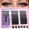 WENDY LASHES Ciglia Finte Ciuffetti 100D con Bond, Seal e Pinzetta