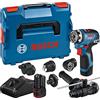 Bosch Professional 12V System Trapano-Avvitatore a Batteria Gsr 12V-35 Fc (Incl. 4 Accessori, 2 Batterie Gba 12V da 3.0 Ah, Caricabatteria Gal 12V-40, Impugnatura Supplementare, in L-Boxx)
