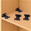 SHNOUMYULGNIYE Keku - 4 clip per pannelli da cucina, con raccordi a pressione rapida in ABS, per mobili nascosti, cucina, bagno, armadi, letto, tavolo, senza viti incluse, colore: nero