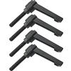 Anawakia 4 leve di serraggio M4 in acciaio inox, filettatura esterna regolabile, impugnatura per macchina, leva di serraggio con filettatura esterna (20 mm)