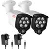Tonton 8 LED Lampada di illuminazione a infrarossi per visione notturna a infrarossi 30M (100 piedi) per telecamera di sicurezza Presa impermeabile Luce ausiliaria per videosorveglianza