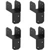 Generic Staffe per pergola - Connettore giunto per tetto | 4 pezzi in acciaio resistente conneсtor per fienile, ponte, gazebo, terrazza, capanno giardino