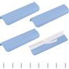 MOROBOR, Tiramaniglia a bordo dito, 4 maniglie nascoste in stile moderno con viti, maniglia curva invisibile in lega di alluminio per mobili, 150mm/Blu