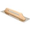KOTARBAU® Cazzuola dentata in acciaio inox, 480 mm, dentatura 10 x 10 mm, con manico in legno