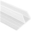 NEIQIUWING Guarnizioni per doccia, 200 cm, forma F, guarnizione per vasca da bagno e doccia, striscia di tenuta in gomma e plastica per vetri da 4-6 mm, sostituzione trasparente per schermi o porte