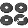 M METERXITY 4-Pack Flangia A Parete Divisa OD 0.8 Pollici/20mm ABS Nero
