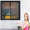 DOGUO Tende Zanzariera Totalmente Calamite 158 x 125 cm Anti Zanzare Calamite Tenda Facile da Installare Porta Zanzariera Magnetica Tenda Anti-Insetti per Interni Ed Esterni, Nero
