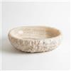 Kinaree Onyx - Lavabo in marmo ovale, lucido (interno), 40 x 60 x 15 cm, rustico, beige, scarico centrale, installazione su piano di lavoro