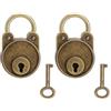 VOSSOT 2PCS Lucchetto vintage a forma di orso con chiave lucchetto decorativo vintage in metallo bronzo con chiave retro bear-shaped padlock with key a tutti i tipi di scatole decorative Ideale come regalo