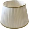 Generico Paralume impero avorio 40cm pongè plissettato, ricambio per lume, piantana, lampada