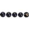Anawakia Pomello in bachelite, con cambio di velocità a sfera, manico rotondo, con inserto in rame, con filettatura nera (5,5 x 20 mm)