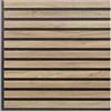 MODULARREDO | HOOGAPANEL, Set di Cinque, Pannelli Decorativi Murali Fonoassorbenti a Listelli Lineari in Legno, 55x55 p1.1 cm, Rovere Aurora - Made in Italy