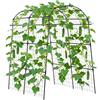 VEVOR Traliccio per Cetrioli a Forma di Arco Traliccio in Metallo da Giardino Supporto per Piante Rampicanti da Giardino 180 x 112 x 210,8 cm per Viti Piselli Fagioli Zucchine Pomodori Fiori Piante
