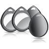 QCOQ Tracker Tag 4 Pezzi, Nero | Smart Tracker Funziona con Apple Dov'è App (solo iOS), Batteria Sostituibile Bluetooth Trova Oggetti, Localizzatore Chiavi per Chiavi/Bagagli/Valigie/Portafogli