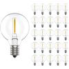 Svater G40 Lampadinedi ricambio E12 LED AC220V-240V Sostituzione SOLO G40 Catene Luminose (non per luci solari/a bassa tensione) Caldo Giallo 2700K Plastica Angolo 360 Dimmerabile 25pcs