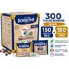Caffè Borbone 300 Cialde Caffè Borbone ESE 44 mm 150 Blu + 150 Oro Compostabili