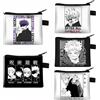 NONE Anime Giappone Jujutsu Kaisen Portamonete Cartoon Gojo Satoru Yuji Itadori Borse per rossetto Donna Piccola borsa per monete con cerniera Borse per soldi carine