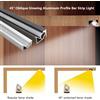 khelse Profilo in alluminio Barra luminosa LED da incasso nascosta 45 gradi obliqua incandescente striscia linea lampada diffusore copertura canale per scaffale armadio