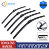 NONE Tergicristallo per auto tergicristallo disossato in gomma morbida tipo U HD tergicristallo automobilistico silenzioso e durevole 14 "16" 17 "18" 19 "20" 21 "22" 24"