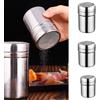 NONE Shaker per cioccolato in acciaio inossidabile Farina di cacao Setaccio per caffè Kit in acciaio Filtro da cucina Strumento di cottura Dispenser per polvere di caffè