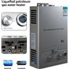 Lpnove Scaldabagno a gas GPL da 6L/8L Caldaia GPL a gas propano senza serbatoio in acciaio inossidabile con kit doccia Apparecchio da campeggio domestico