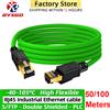 BYXGD Cavo Ethernet industriale Doppia schermatura Cat6a 100 m Resistente all'olio Resistente ai raggi UV Flessibile per PROFINET/Ether CAT/Siemens PLC/POE