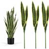 NONE Piante di serpente artificiale 22 "Agata finta PVC Pianta di Sansevieria finta per interni ed esterni Soggiorno Giardino domestico Decorazione dell'ufficio