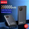 Lenovo 200000mAh 140W Ultra Capacity Power Bank Super Fast Charge Portable Battery Charger For IPhone Samsung 2026 New