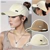 NONE Cappellino da baseball casual da donna con apertura posteriore e ricamo di lettere sul davanti, modello a coda di cavallo.