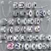 NONE NUOVI Charm a Clip in Argento Sterling 925 per Bracciali, Creazione di Gioielli Fai-da-Te, Perline con Fiore, Cuore e Zirconi, Fermacatenina di Sicurezza, Regalo per Donne