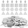 NONE 100 Pezzi Adesivi Specchio Decorativi a Forma di Foglia 2,5cm, Mini Piastrelle Specchiate in Acrilico per Arte e Fai-da-Te
